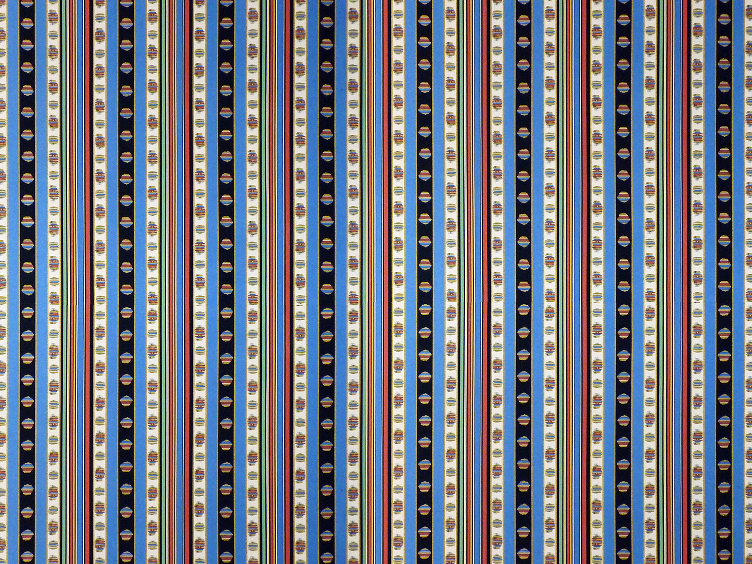 zoom colori RAYURE CACHEMIRE PERCALE bleu